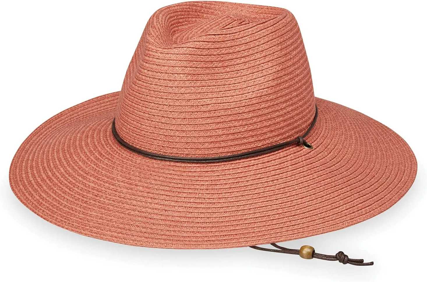 Wallaroo Hat Company Women's Sanibel Fedora  UPF 50  UV Sun Hat, Wide Brim, Packable, Chin Strap, Adjustable, 2 Sizes