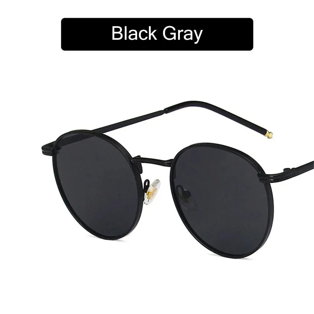 Women Men Sunglases Round Sun Glasses Women's Metal Frame Eyewear Fishing Glasses UV400 Shades