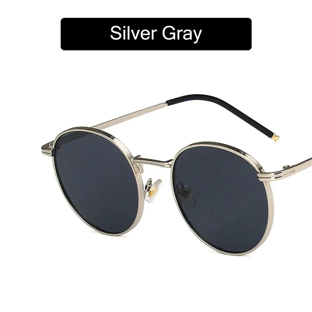 Women Men Sunglases Round Sun Glasses Women's Metal Frame Eyewear Fishing Glasses UV400 Shades