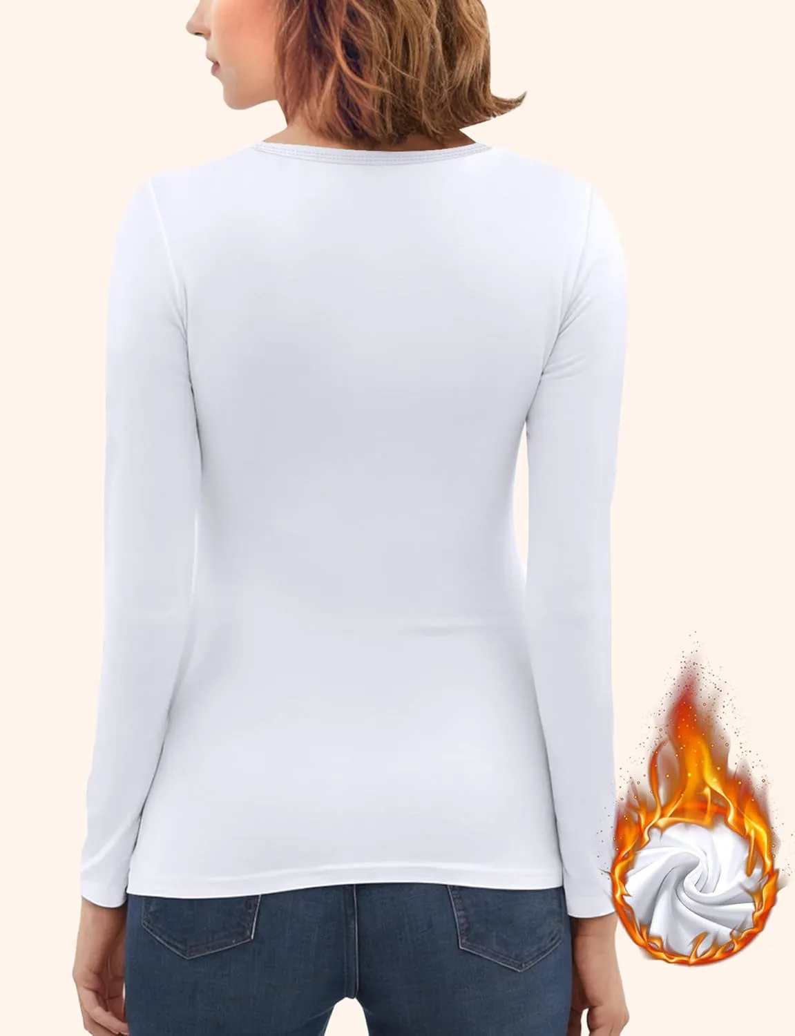 Women's Long Sleeve Thermal Underwear Lightweight Compression Baselayer Shirt Women Clothing Premium Comfort Winter Tops