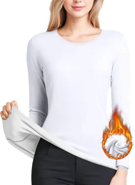 Women's Long Sleeve Thermal Underwear Lightweight Compression Baselayer Shirt Women Clothing Premium Comfort Winter Tops