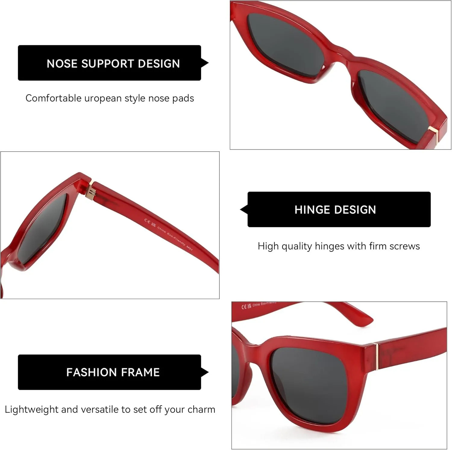 ZENOTTIC Retro Square Polarized Sunglasses for Women Vintage Sun Glasses UV400 Protection Trendy Shades Fashion Style