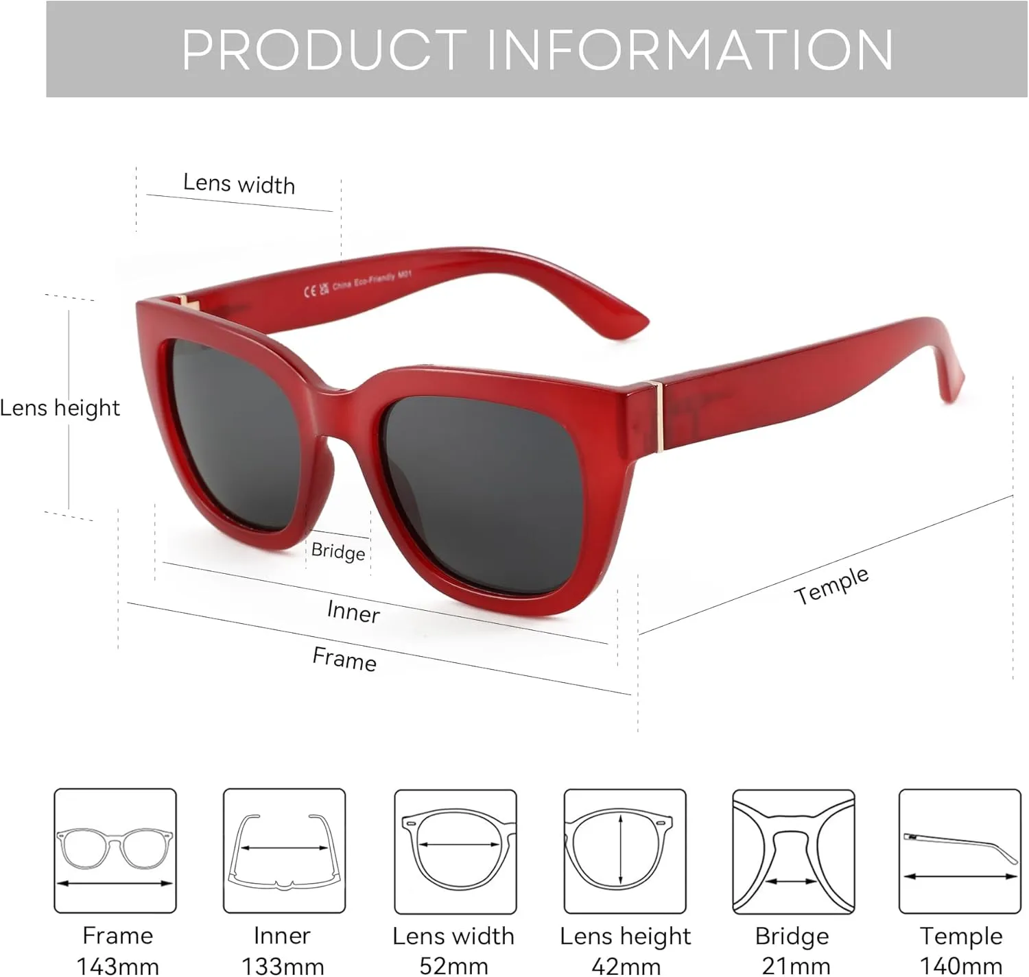 ZENOTTIC Retro Square Polarized Sunglasses for Women Vintage Sun Glasses UV400 Protection Trendy Shades Fashion Style